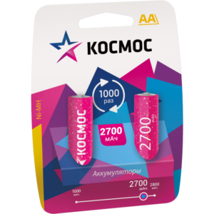 Аккумулятор КОСМОС KOCR6NIMH2700MAH2BL (AA, 2700mAh, 2 шт.)