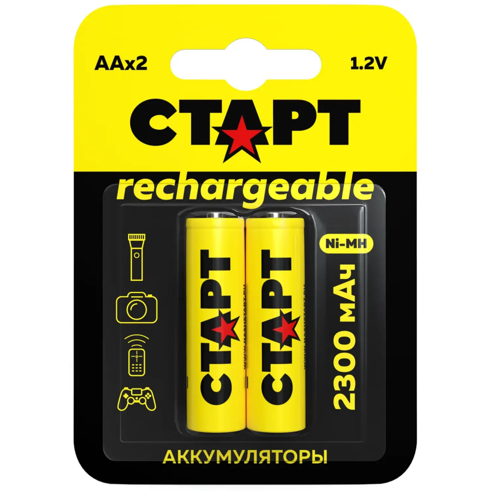 Аккумулятор СТАРТ (AA, 2300mAh, 2 шт.)