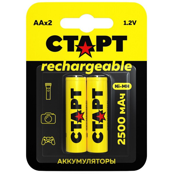Аккумулятор СТАРТ (AA, 2500mAh, 2 шт.)