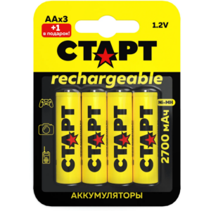 Аккумулятор СТАРТ (AA, 2700mAh, 4 шт.)