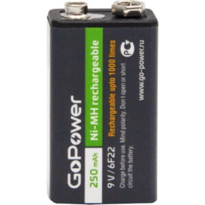 Аккумулятор GoPower (9V, 250mAh, 1 шт.)
