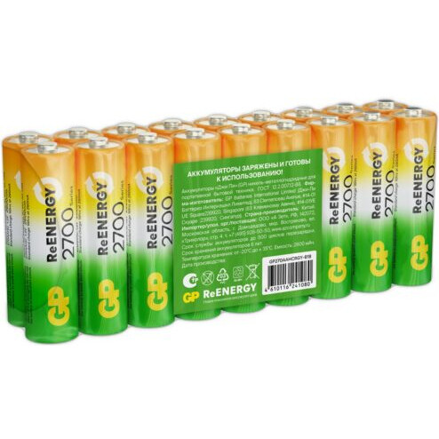 Аккумулятор GP (AA, 2700mAh, 18 шт.) (270AAHCRGY-B18) — изображение 2