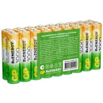 Аккумулятор GP (AAA, 1000mAh, 18 шт.) (100AAAHCRGY-B18) — изображение 3