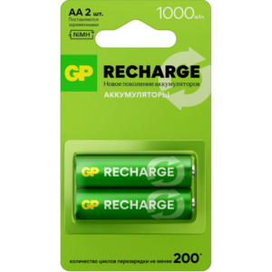 Аккумулятор GP Recharge (AA, 1000mAh, 2 шт.) (100AAHCV-2CRSBC2)