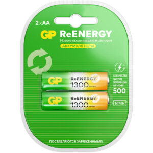 Аккумулятор GP ReEnergy (AA, 1300mAh, 2 шт.) (130AAHCRGY-2CRCB2)