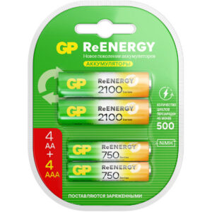 Аккумулятор GP ReEnergy (AA+AAA, 2000/750mAh, 4 шт.)