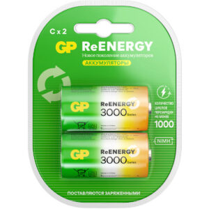 Аккумулятор GP ReEnergy (C, 3000mAh, 2 шт.) (300CHCRGY-2CRCB2)