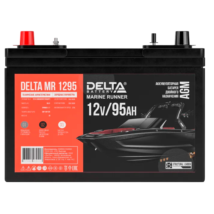 Аккумуляторная батарея Delta MR 1295 — изображение 2