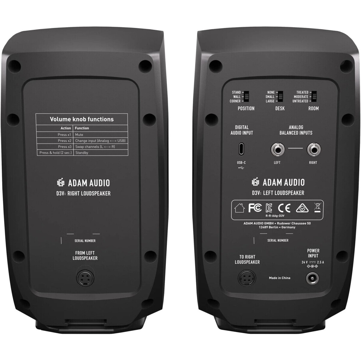 Акустическая система ADAM Audio D3V Black — изображение 3