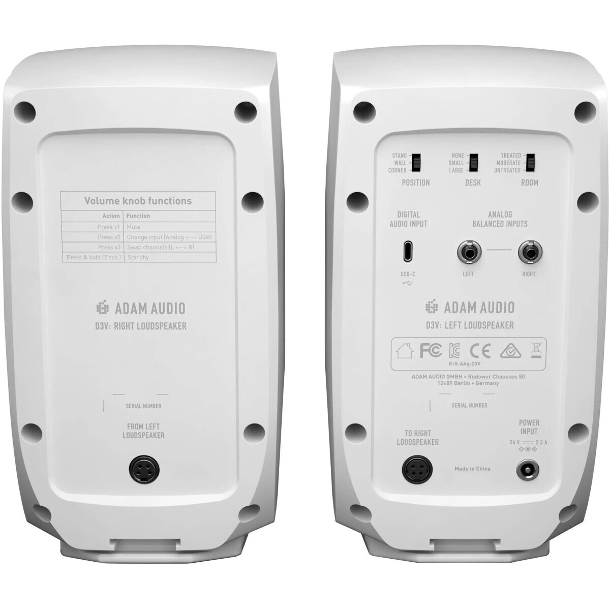 Акустическая система ADAM Audio D3V White — изображение 3