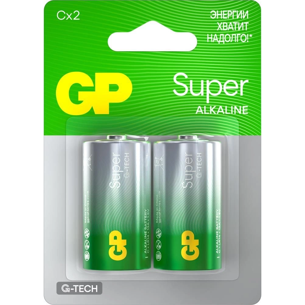 Батарейка GP Super G-Tech (C, 2 шт.)