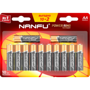 Батарейка Nanfu LR6 12B(10+2)
