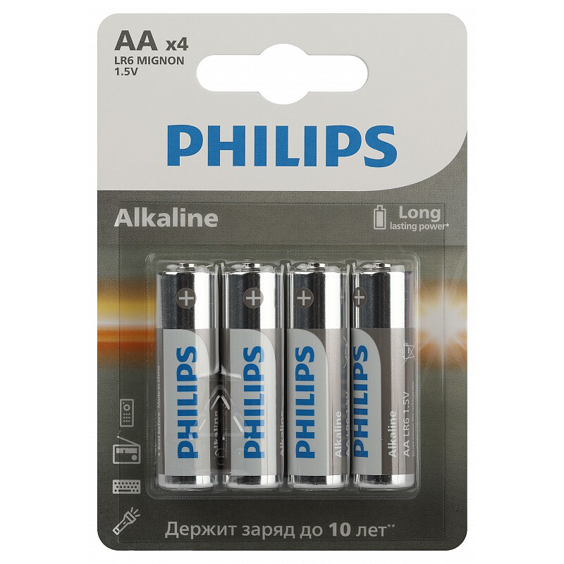 Батарейка Philips LR6A4B/51 (AA, 4 шт.)