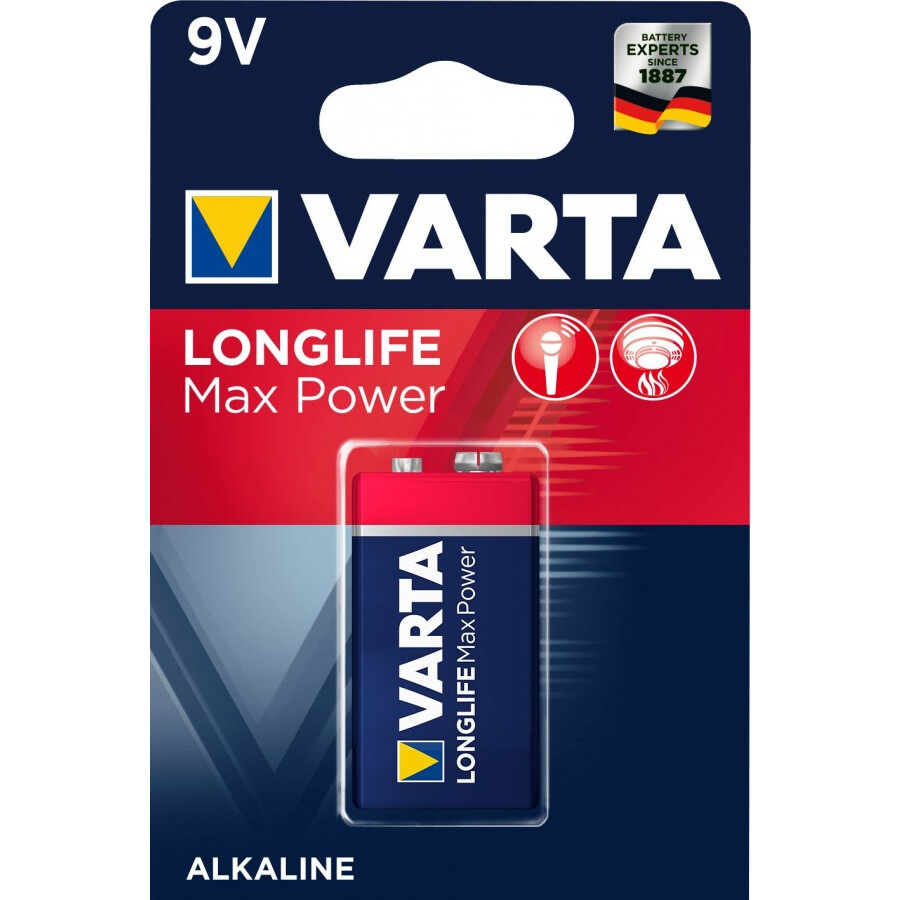 Батарейка Varta Longlife Max Power (9V, 1 шт.)