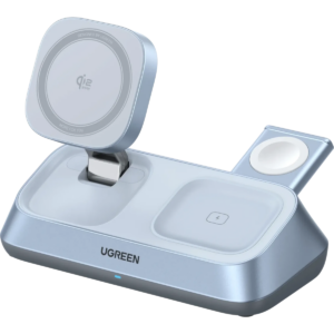 Беспроводное зарядное устройство UGREEN MagFlow 3-in-1 Magnetic Wireless Desktop Charger (55677)