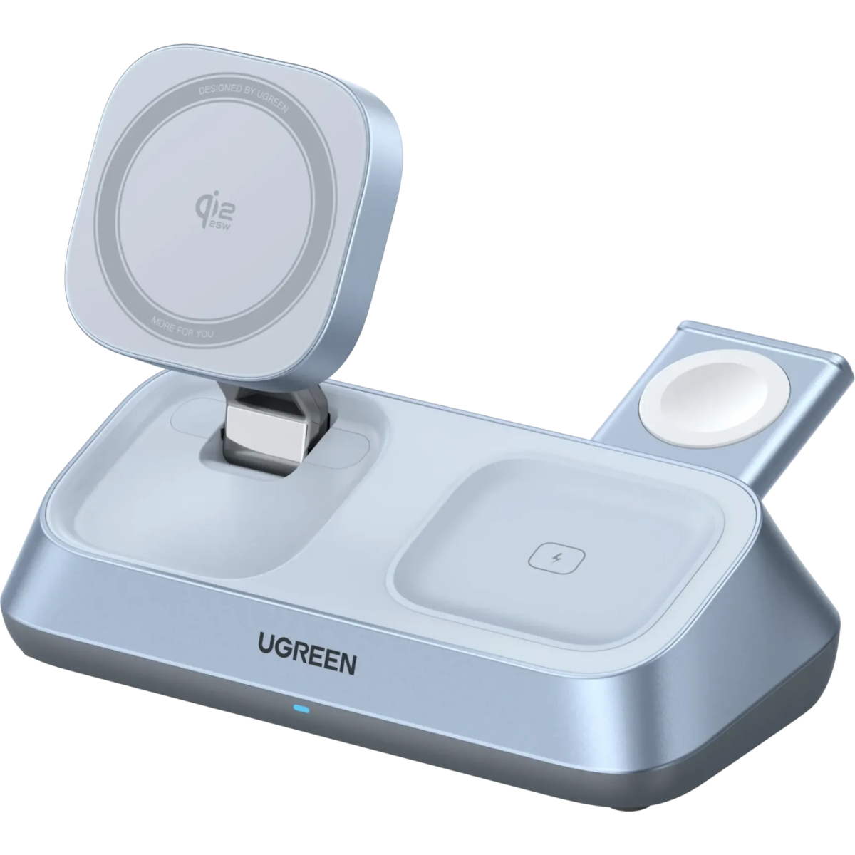 Беспроводное зарядное устройство UGREEN MagFlow 3-in-1 Magnetic Wireless Desktop Charger (55677)