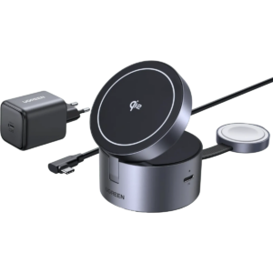 Беспроводное зарядное устройство UGREEN UNO 3-in-1 Magnetic Wireless Charger 25W (65148)