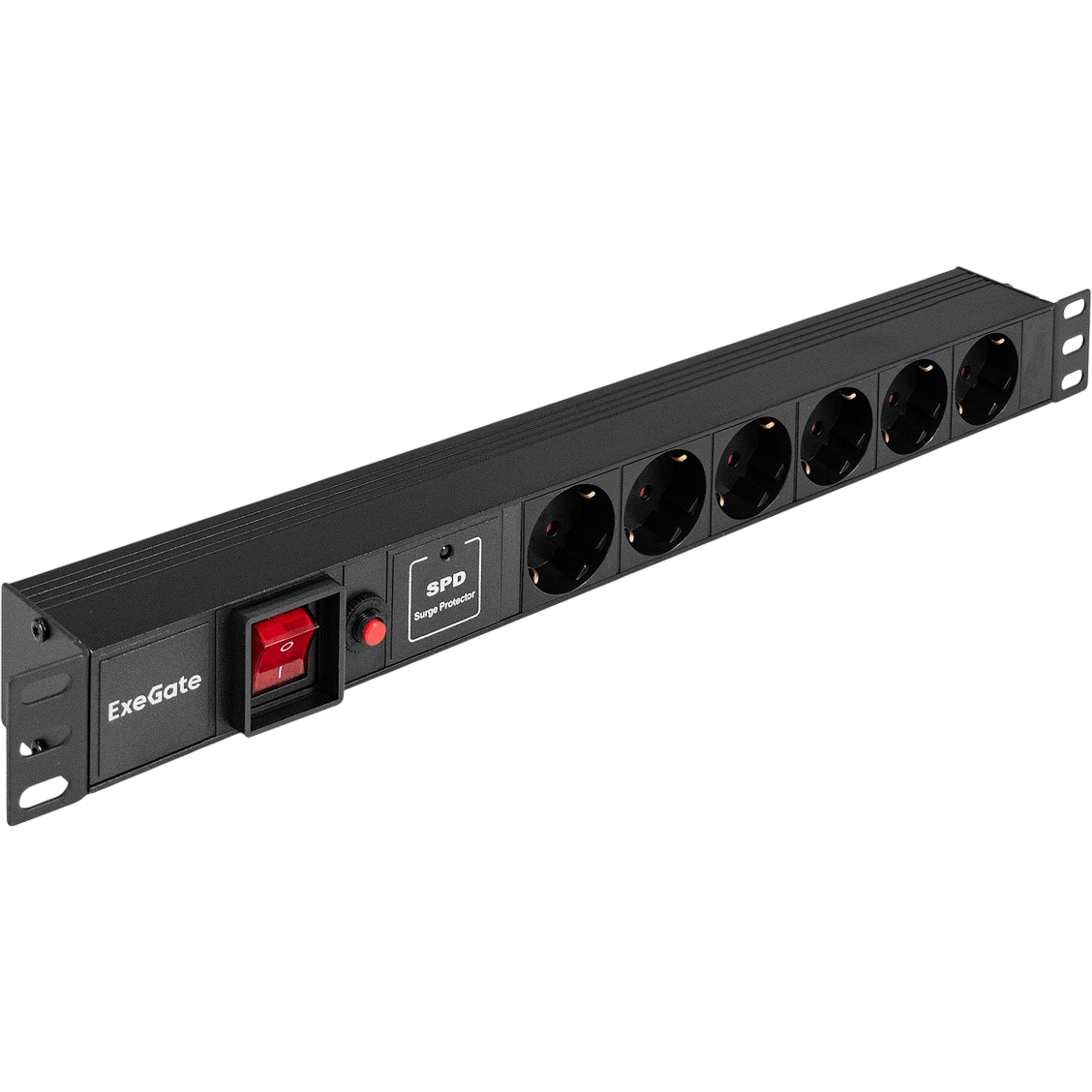 Блок розеток ExeGate PDU-19H605 Al-6S-C14-SW-O-SPD1 — изображение 2