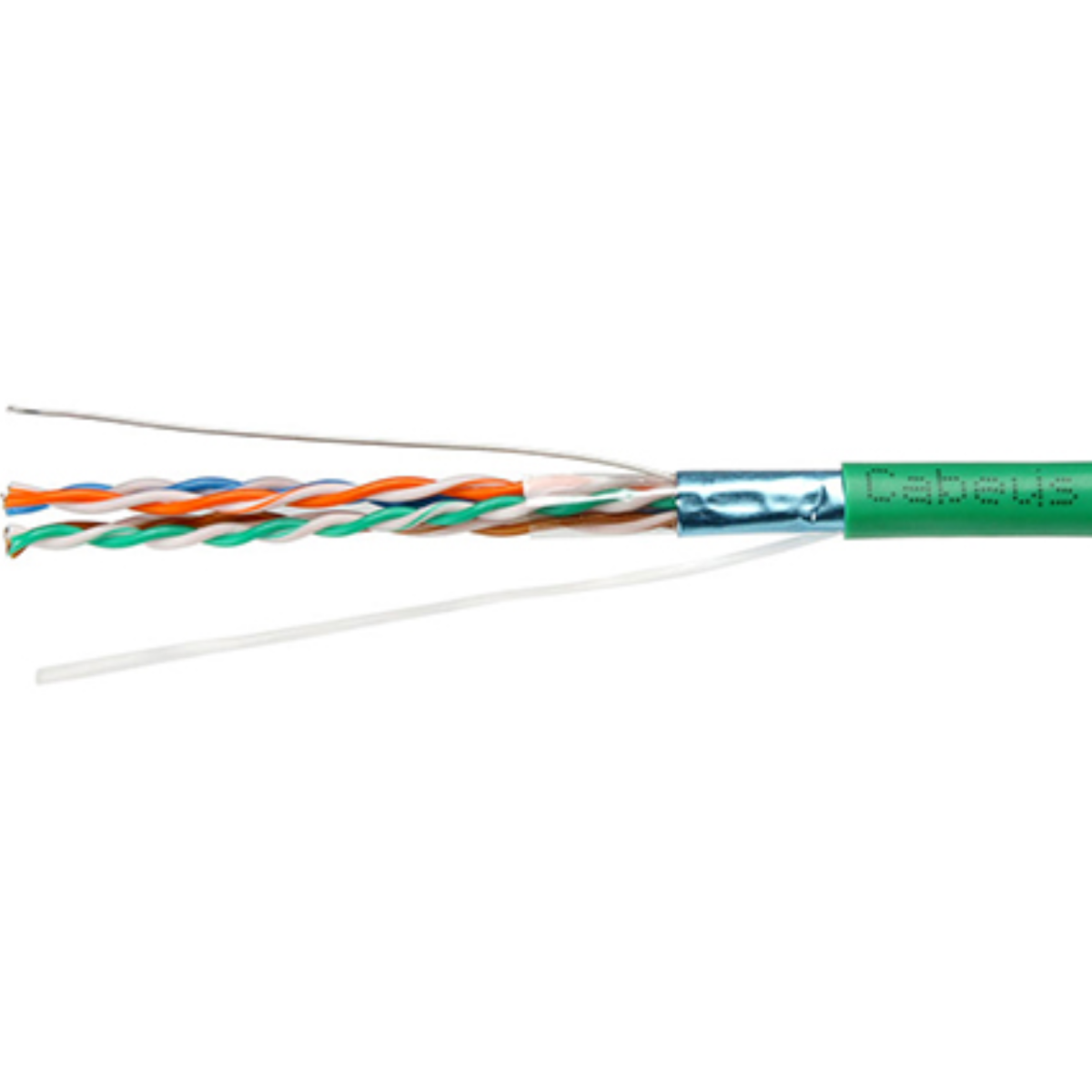 Кабель витая пара F/UTP 5e кат. 4 пары Cabeus FTP-4P-Cat.5e-SOLID-LSLTx-GN-25