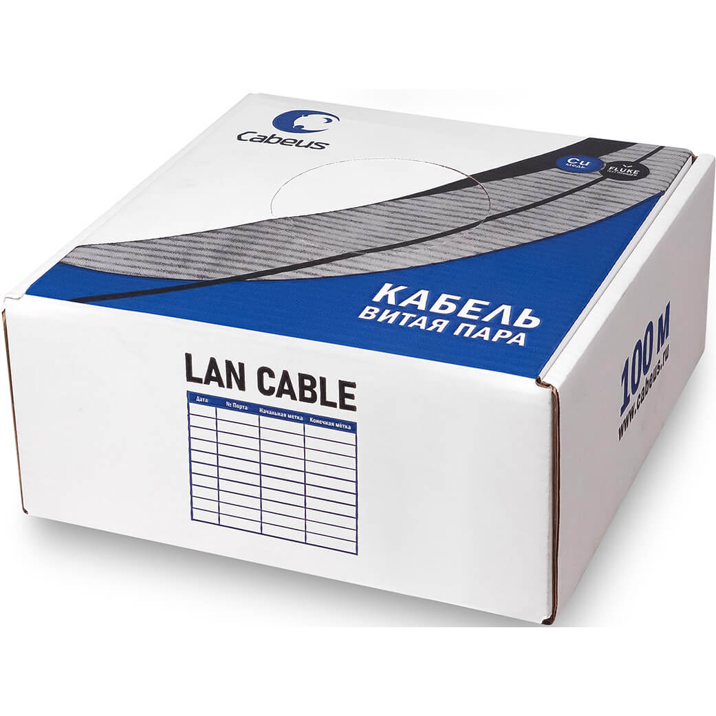 Бухта Cabeus FTP-4P-Cat.5e-SOLID-LSLTx-GY-100, 100м