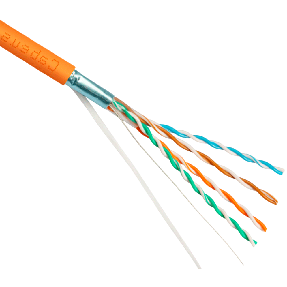 Кабель витая пара U/UTP 5e кат. 4 пары Cabeus UTP-4P-Cat.5e-SOLID-LSZH-20
