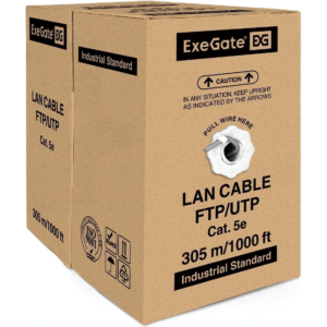 Бухта ExeGate FUTP4-C5e-CCA-S24-OUT-PE-BK-305 (EX301072RUS), 305м