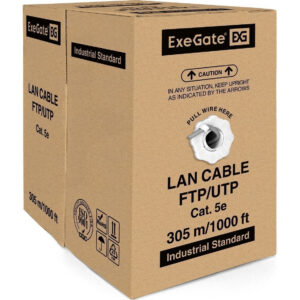Бухта ExeGate UTP4-C5e-CCA-S25-IN-PVC-GY-305 (EX301086RUS), 305м