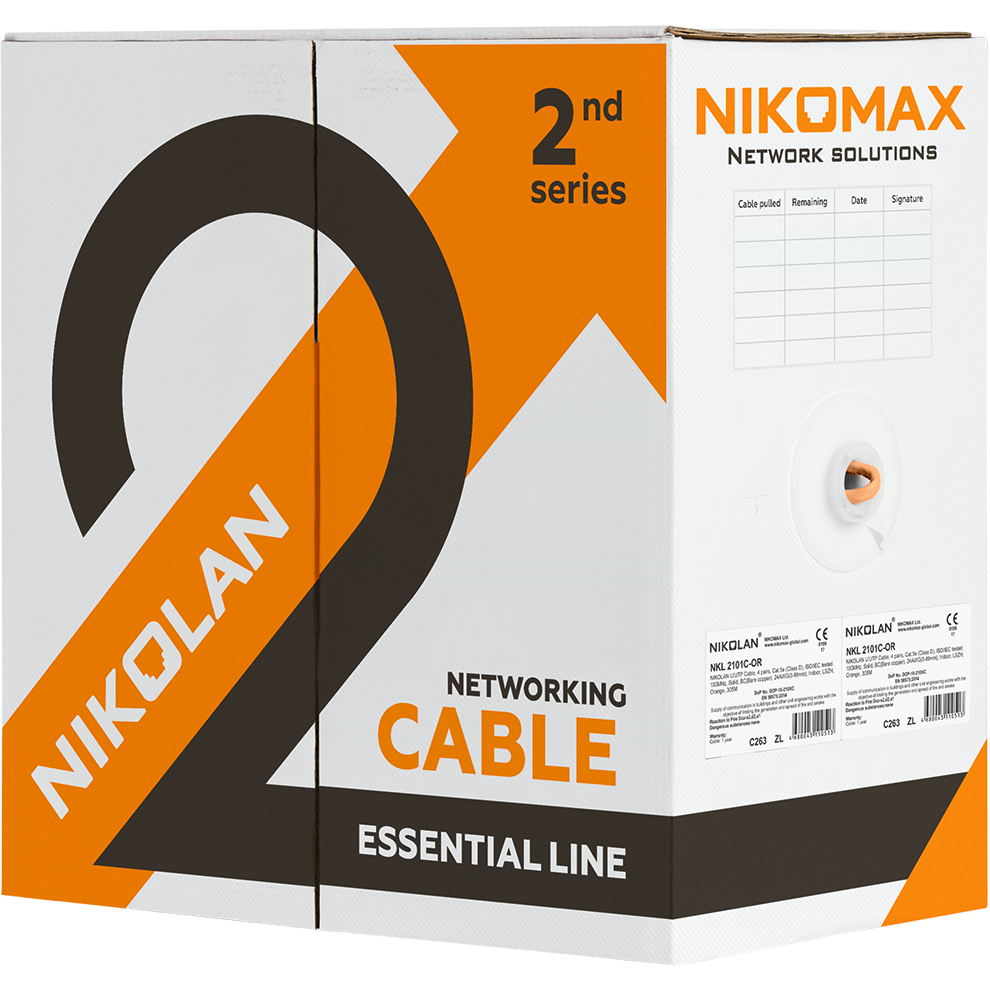 Кабель витая пара F/UTP 5e кат. 4 пары NikoMax NMC 2200C-OR — изображение 2