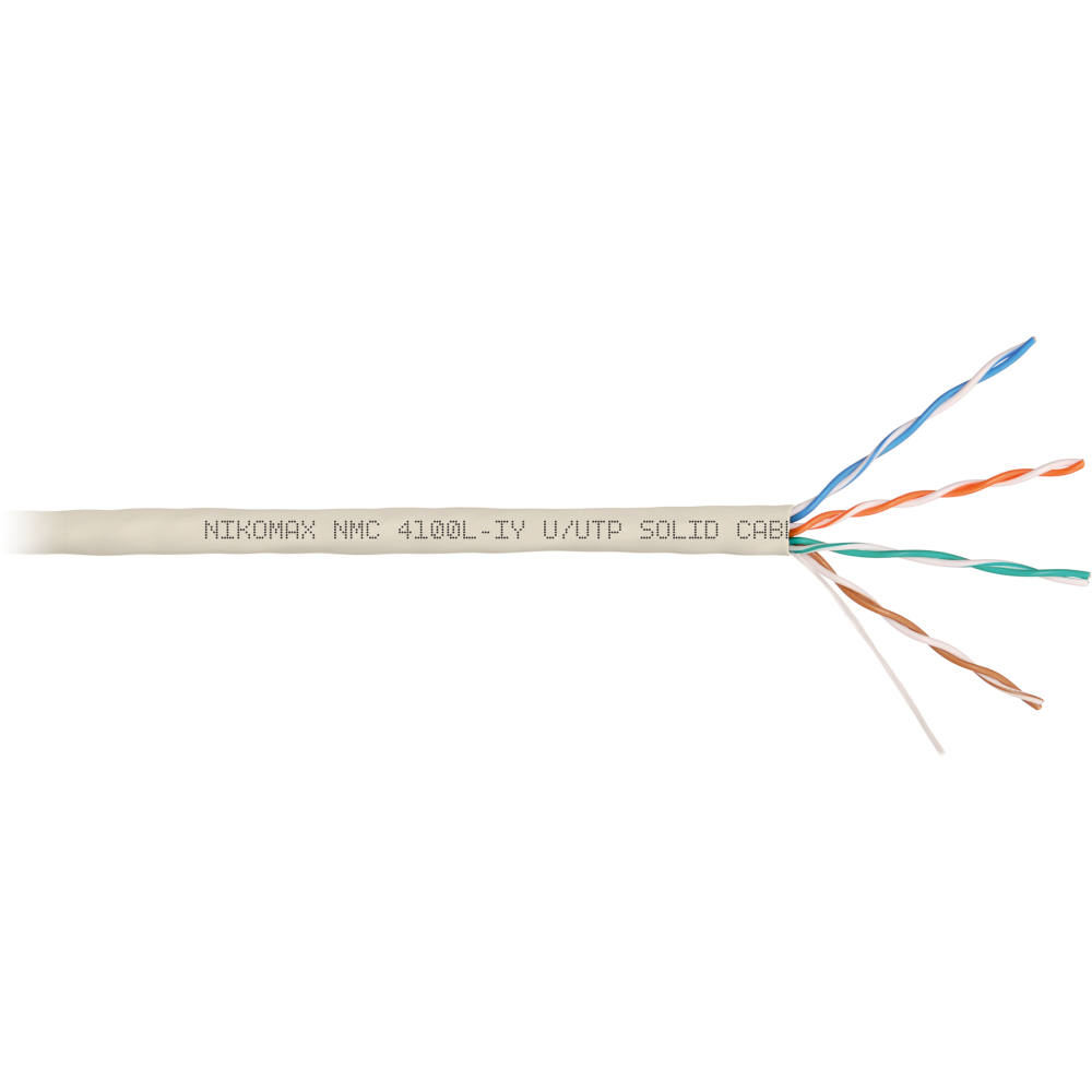 Кабель витая пара U/UTP 5e кат. 4 пары NikoMax NMC 4100L-IY
