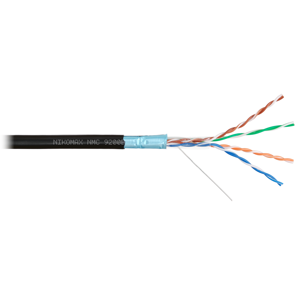 Кабель витая пара F/UTP 5e кат. 4 пары NikoMax NMC 9200B-BK