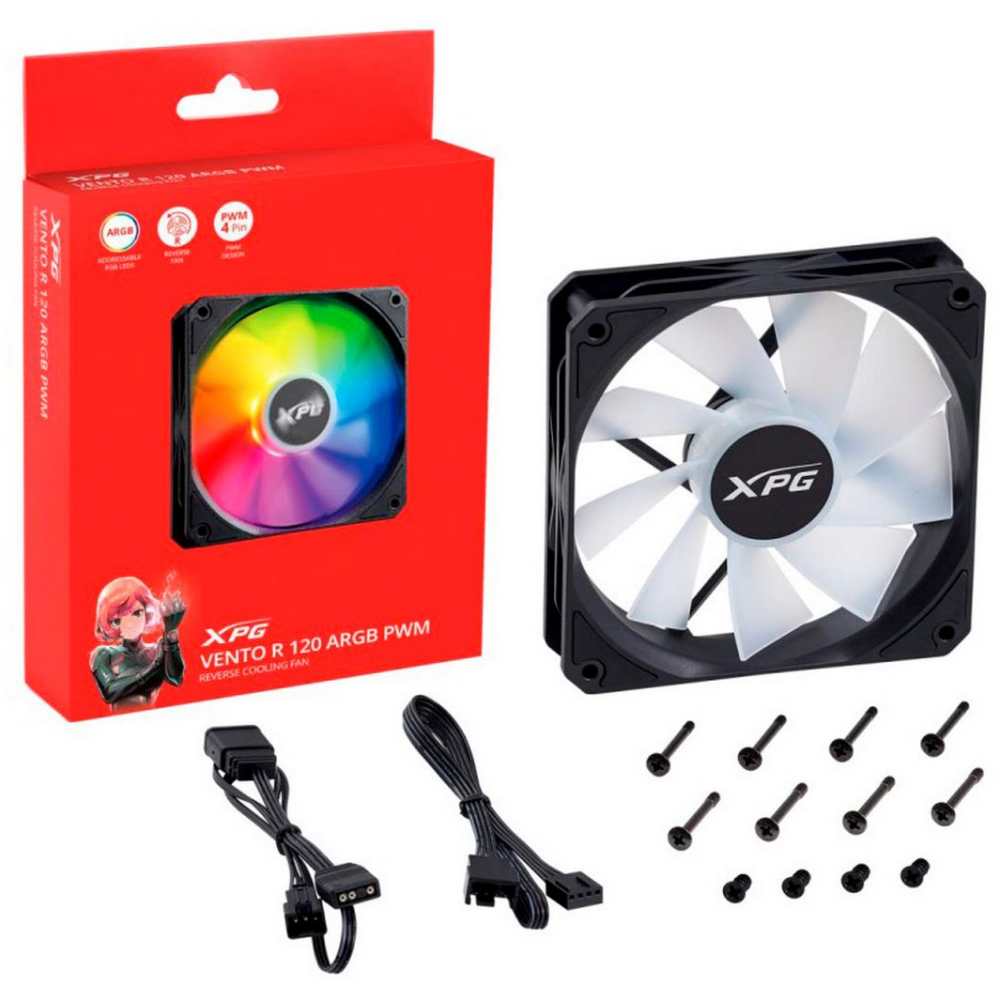 Вентилятор для корпуса ADATA XPG VENTO R 120 ARGB PWM Black — изображение 3