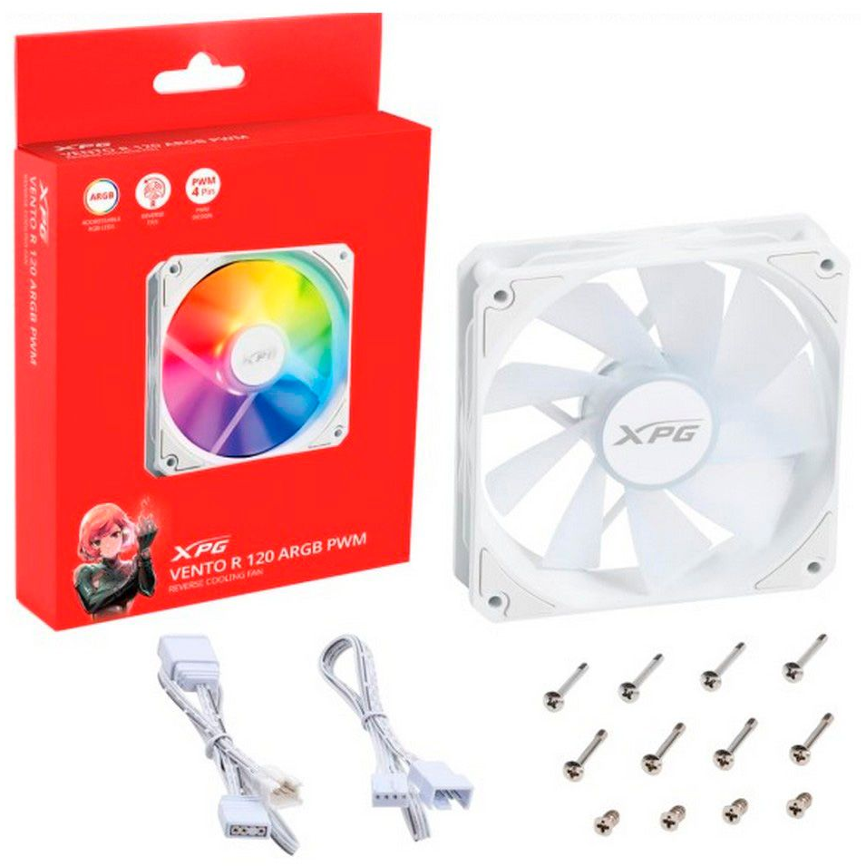 Вентилятор для корпуса ADATA XPG VENTO R 120 ARGB PWM White — изображение 4