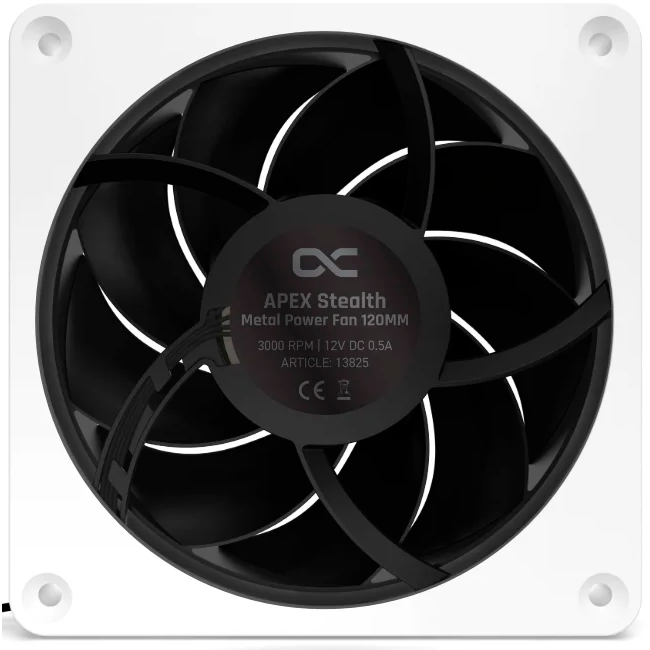 Вентилятор для корпуса Alphacool Apex Stealth Metal Power fan 3000rpm White — изображение 2