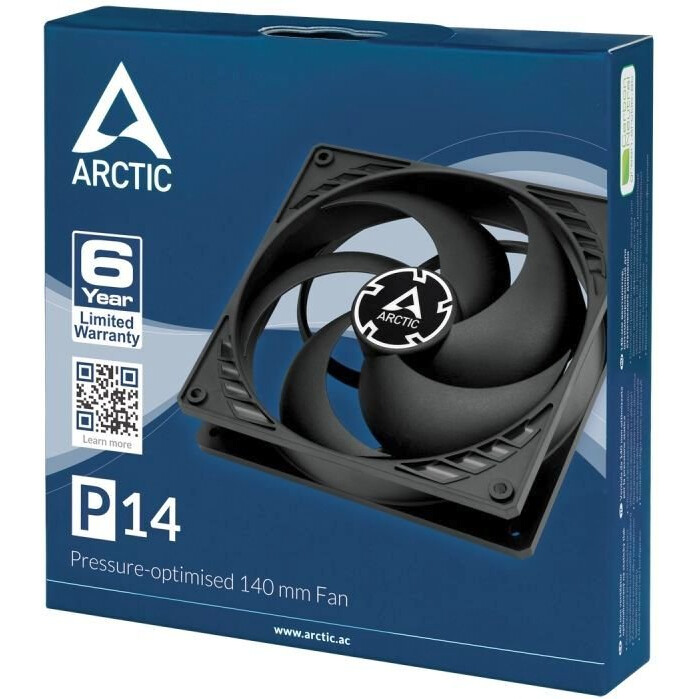 Вентилятор для корпуса Arctic P14 Black/Black — изображение 3