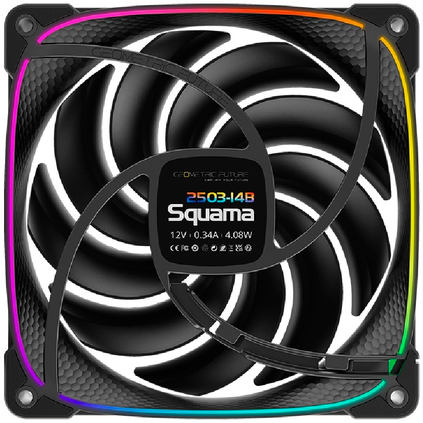 Вентилятор для корпуса Geometric Future Squama 2503B-14 Black (3 шт.) — изображение 7