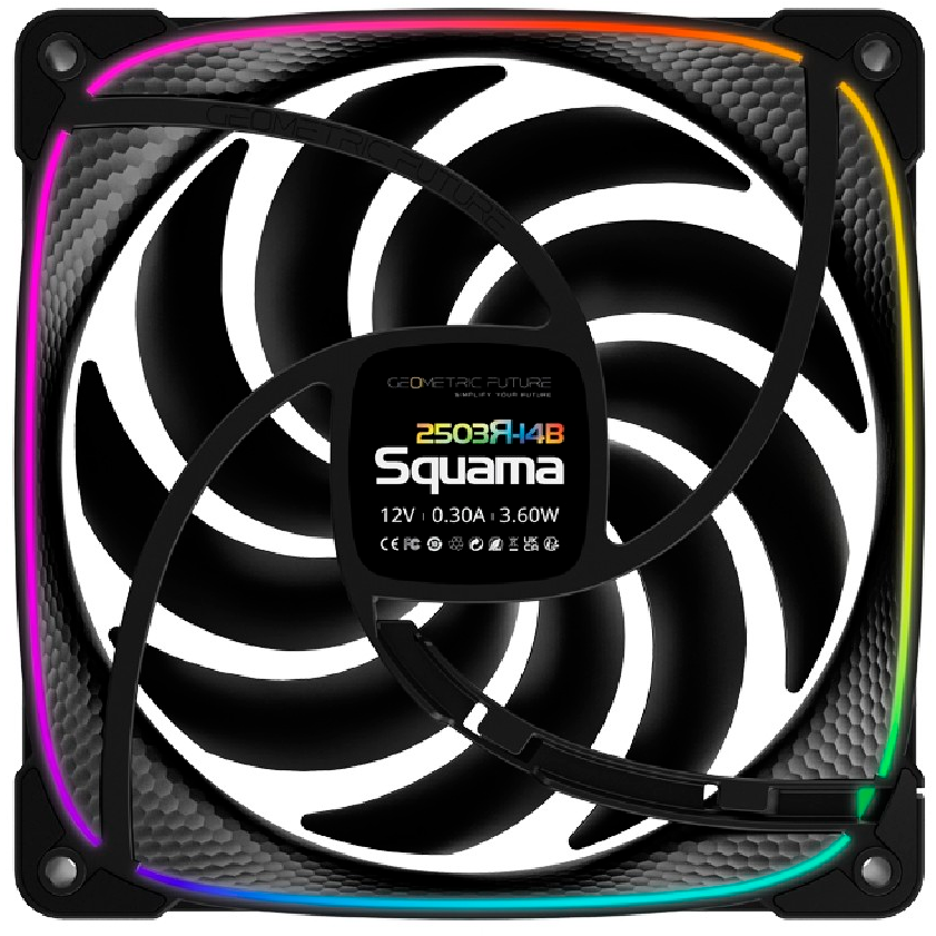 Вентилятор для корпуса Geometric Future Squama 2503RB-14 Reverse Black (3 шт.) — изображение 7