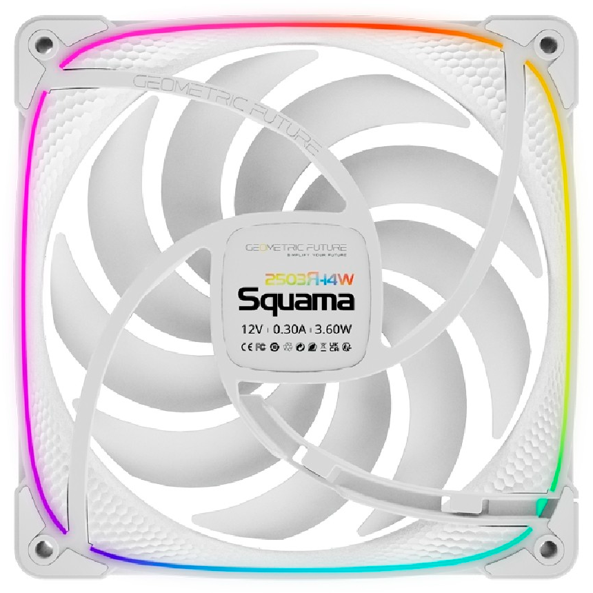 Вентилятор для корпуса Geometric Future Squama 2503RW-14 Reverse White (3 шт.) — изображение 7