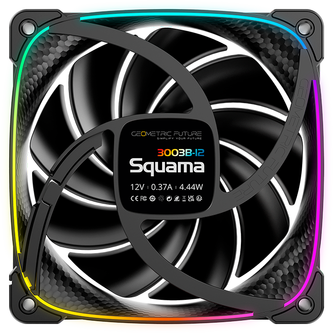 Вентилятор для корпуса Geometric Future Squama 3003-12 Black (3 шт.) — изображение 4
