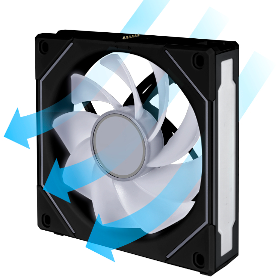 Вентилятор для корпуса Lian Li UNI Fan SL Infinity Wireless 120 Reverse Blade Black — изображение 6