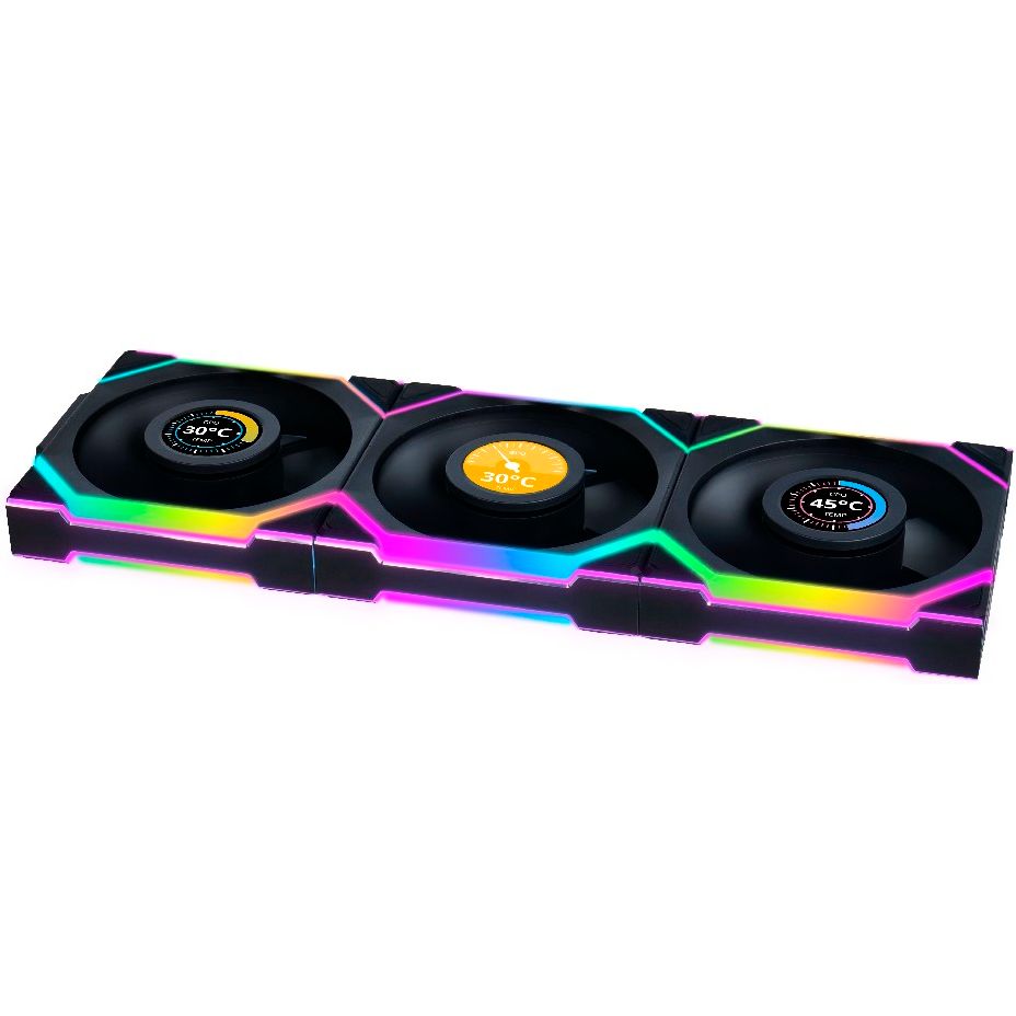Вентилятор для корпуса Lian Li UNI Fan SL Wireless LCD 120 Black (3 шт.) — изображение 3