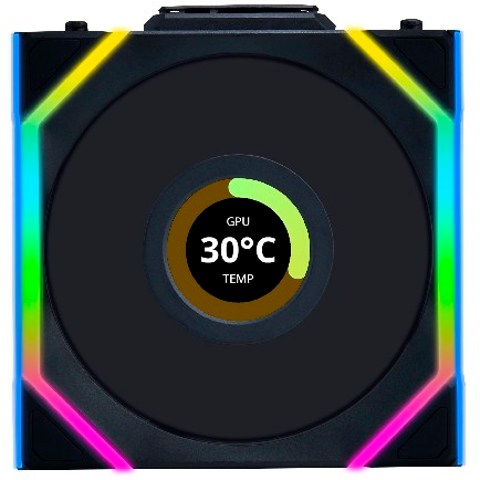 Вентилятор для корпуса Lian Li UNI Fan SL Wireless LCD 120 Black (3 шт.) — изображение 4