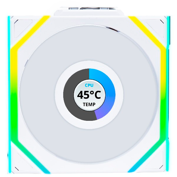 Вентилятор для корпуса Lian Li UNI Fan SL Wireless LCD 120 Reverse Blade White