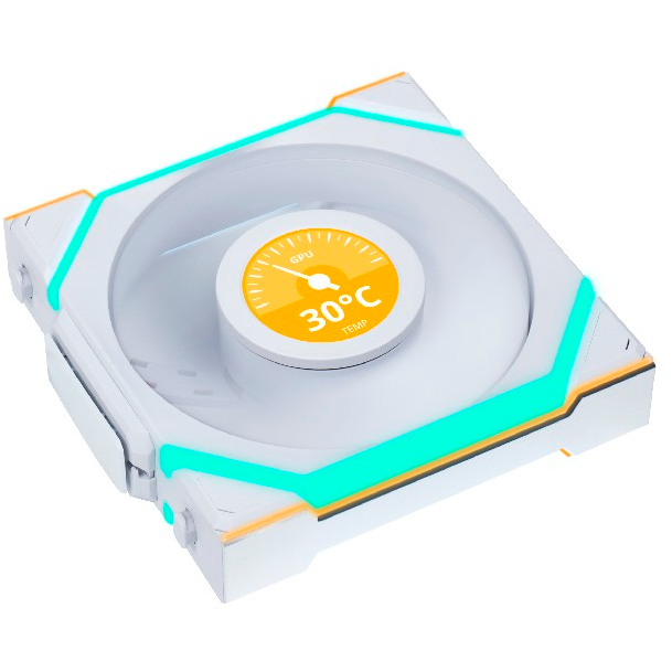 Вентилятор для корпуса Lian Li UNI Fan SL Wireless LCD 120 Reverse Blade White — изображение 4