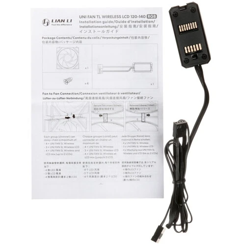 Вентилятор для корпуса Lian Li UNI Fan TL Wireless LCD 120 Reverse Blade Black — изображение 6