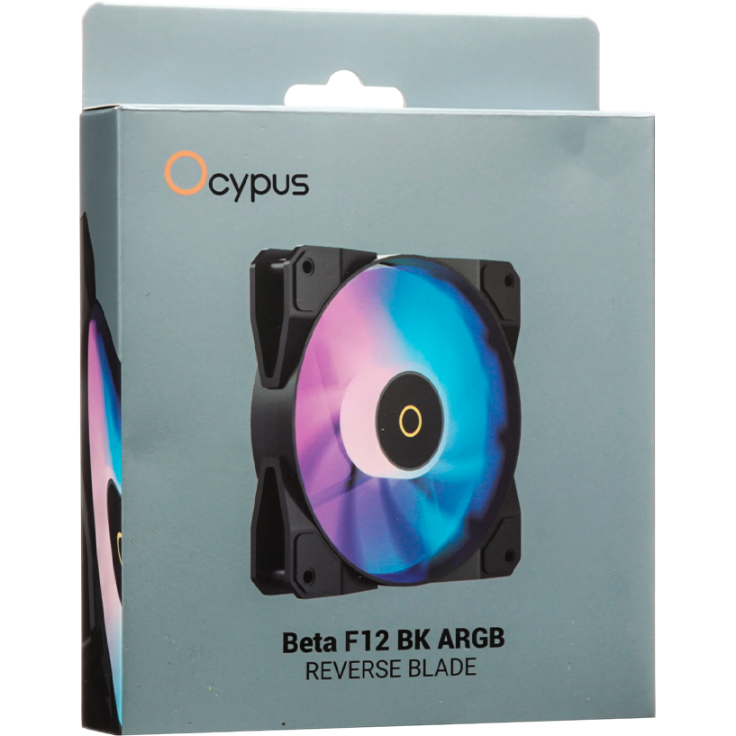 Вентилятор для корпуса Ocypus Beta F12 BK ARGB REVERSE BLADE — изображение 4