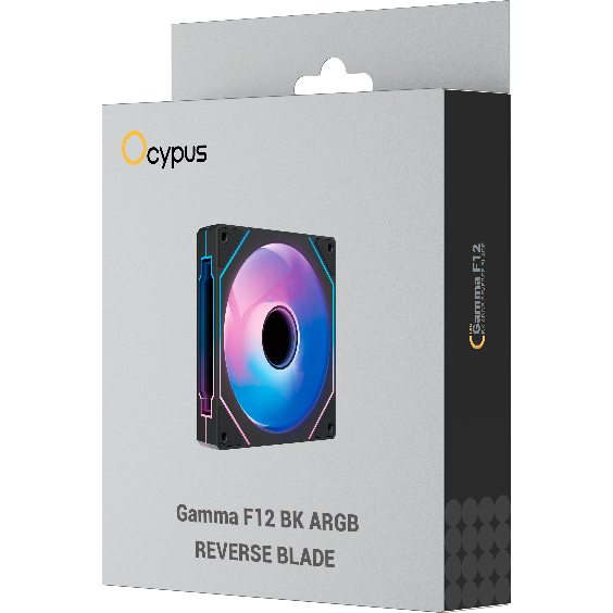 Вентилятор для корпуса Ocypus Gamma F12 BK ARGB REVERSE BLADE — изображение 6