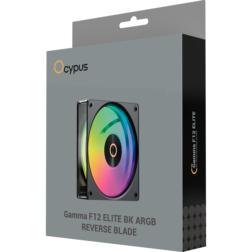 Вентилятор для корпуса Ocypus Gamma F12 Elite BK ARGB REVERSE BLADE — изображение 2