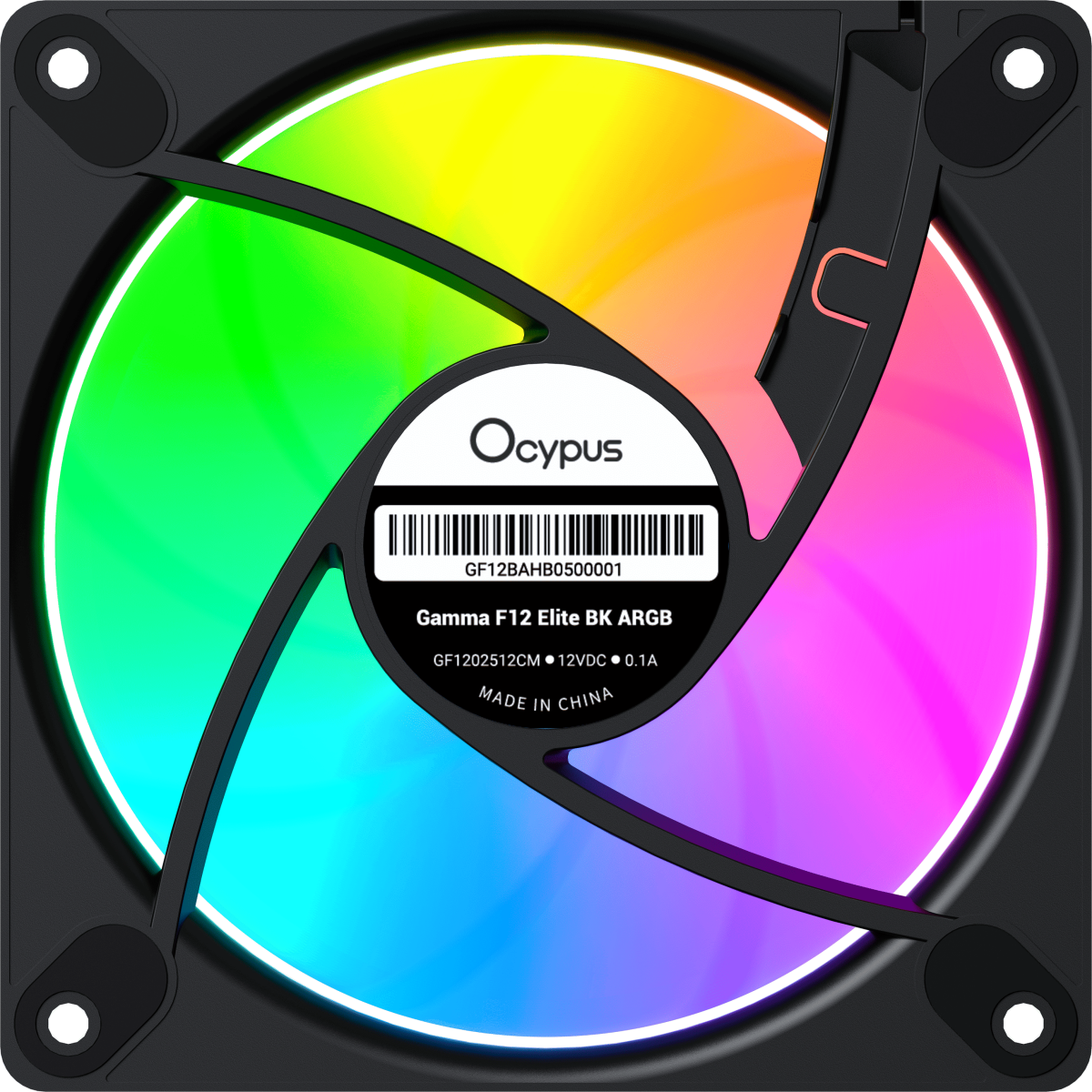 Вентилятор для корпуса Ocypus Gamma F12 Elite BK ARGB REVERSE BLADE — изображение 4