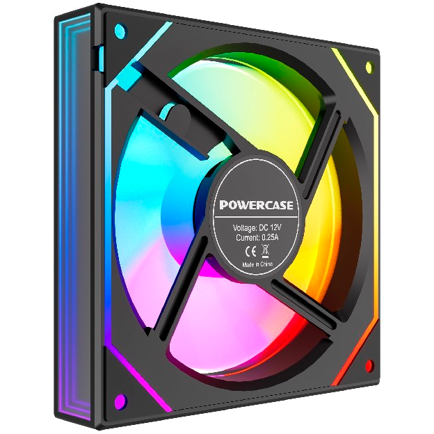 Вентилятор для корпуса Powercase M52-12 ARGB Black OEM — изображение 5