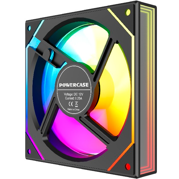 Вентилятор для корпуса Powercase M52-12 ARGB Black OEM — изображение 6